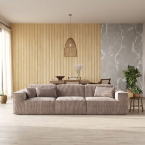 Urban Plus | 3-Seater Corduroy Modular Sectional Sofa