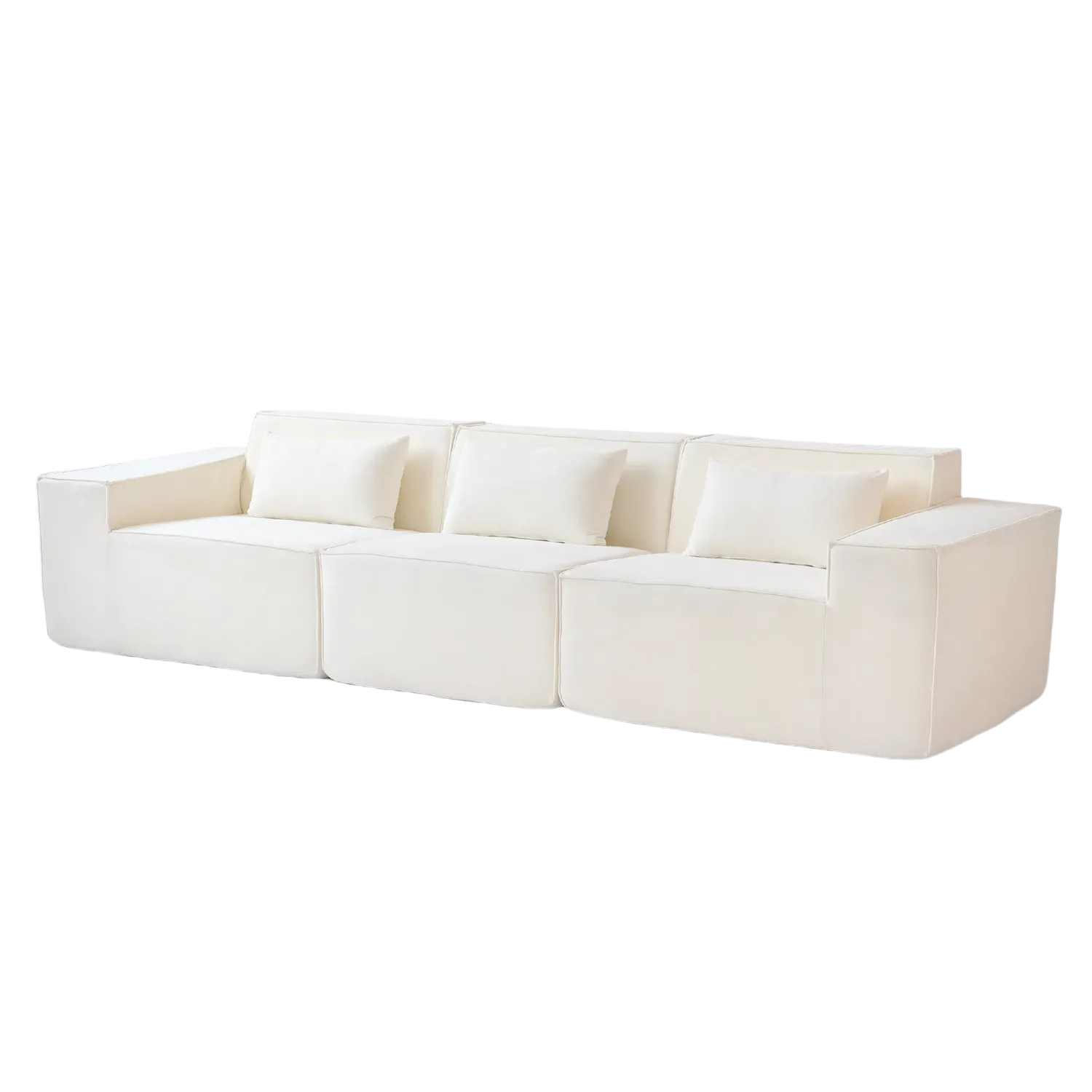 3-Seater Cloud Velvet Modular Sectional Sofa
