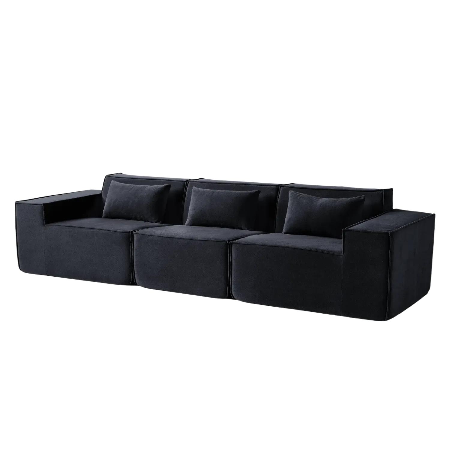 3-Seater Cloud Velvet Modular Sectional Sofa