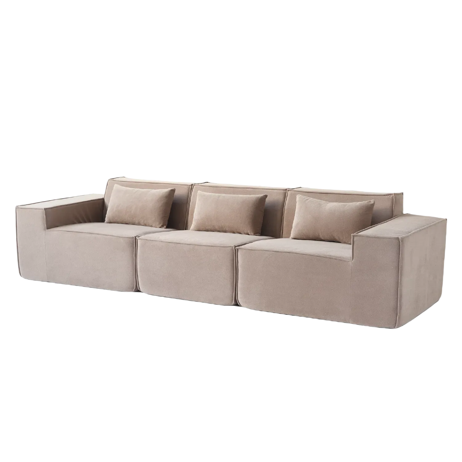 3-Seater Cloud Velvet Modular Sectional Sofa