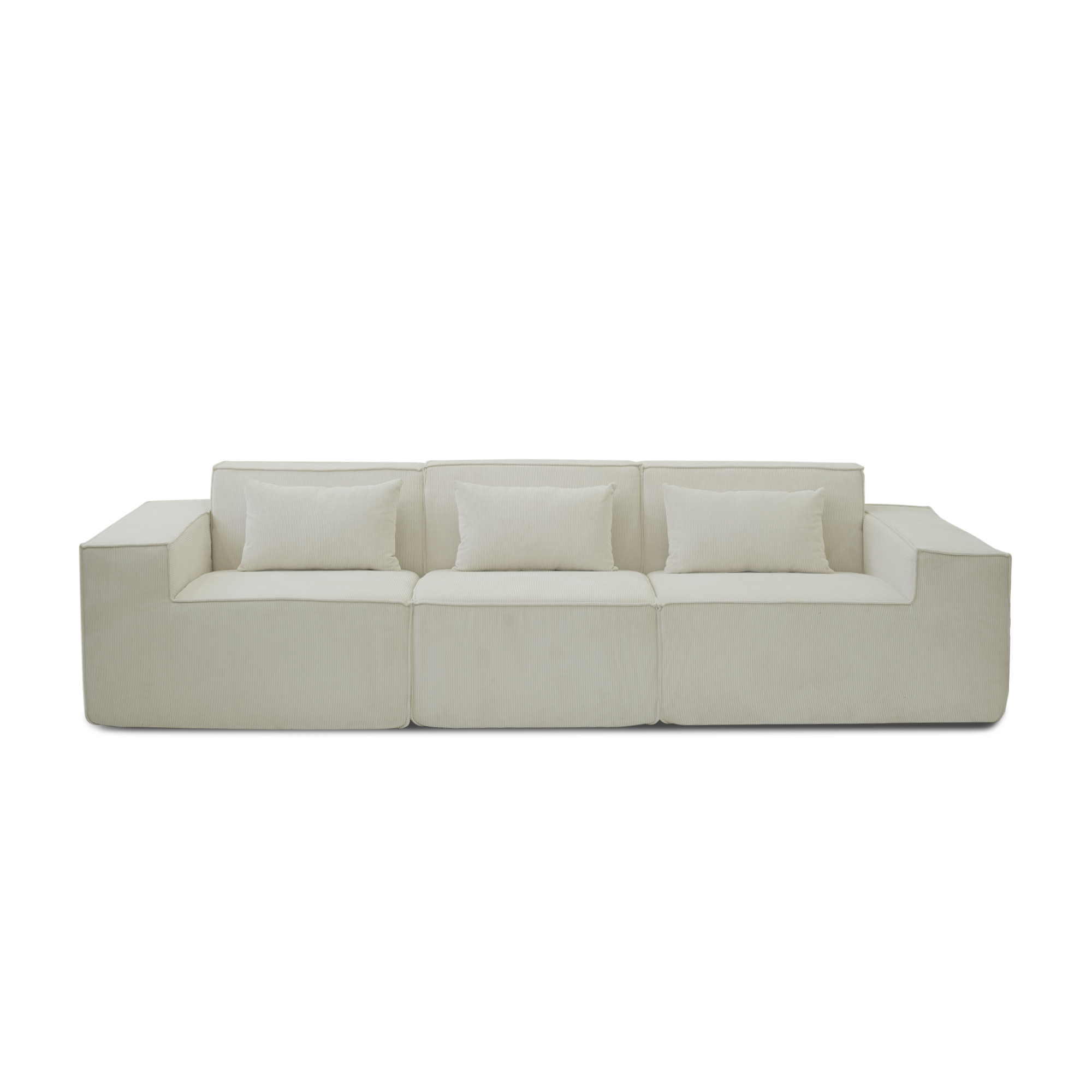 Urban Plus | 3-Seater Corduroy Modular Sectional Sofa