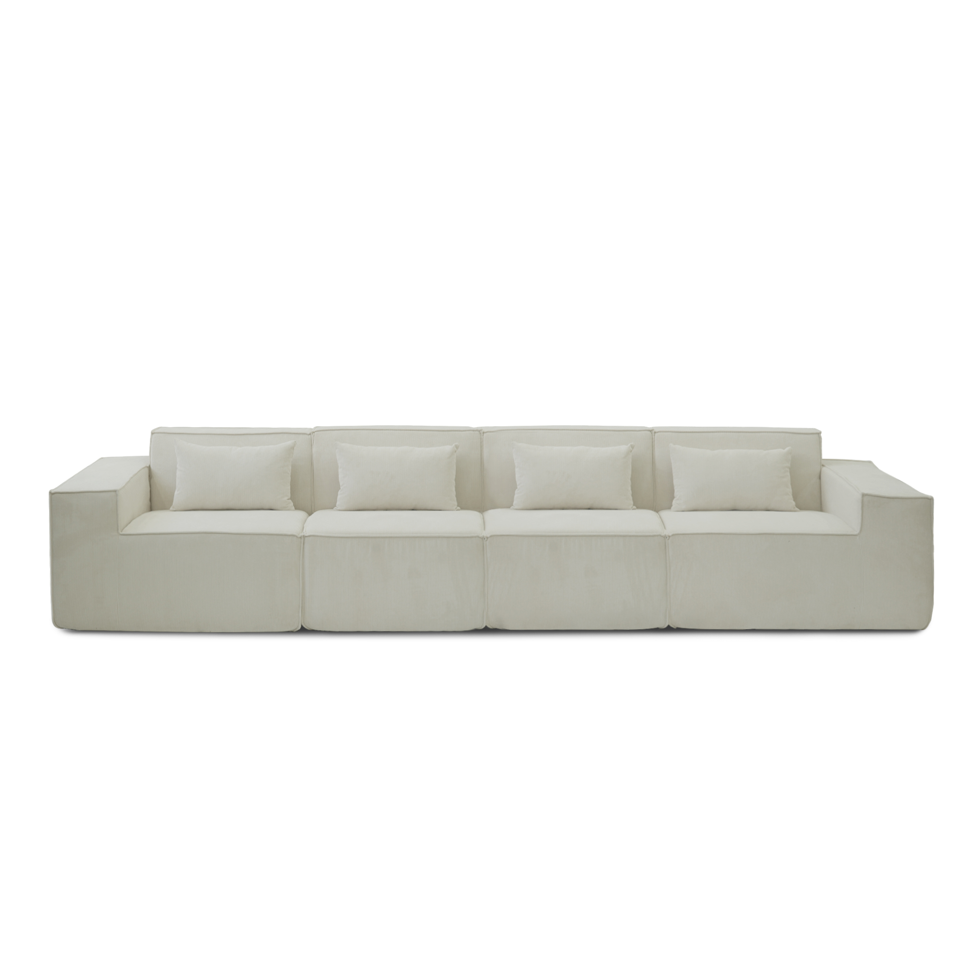 Urban Plus | 4-Seater Corduroy Modular Sectional Sofa