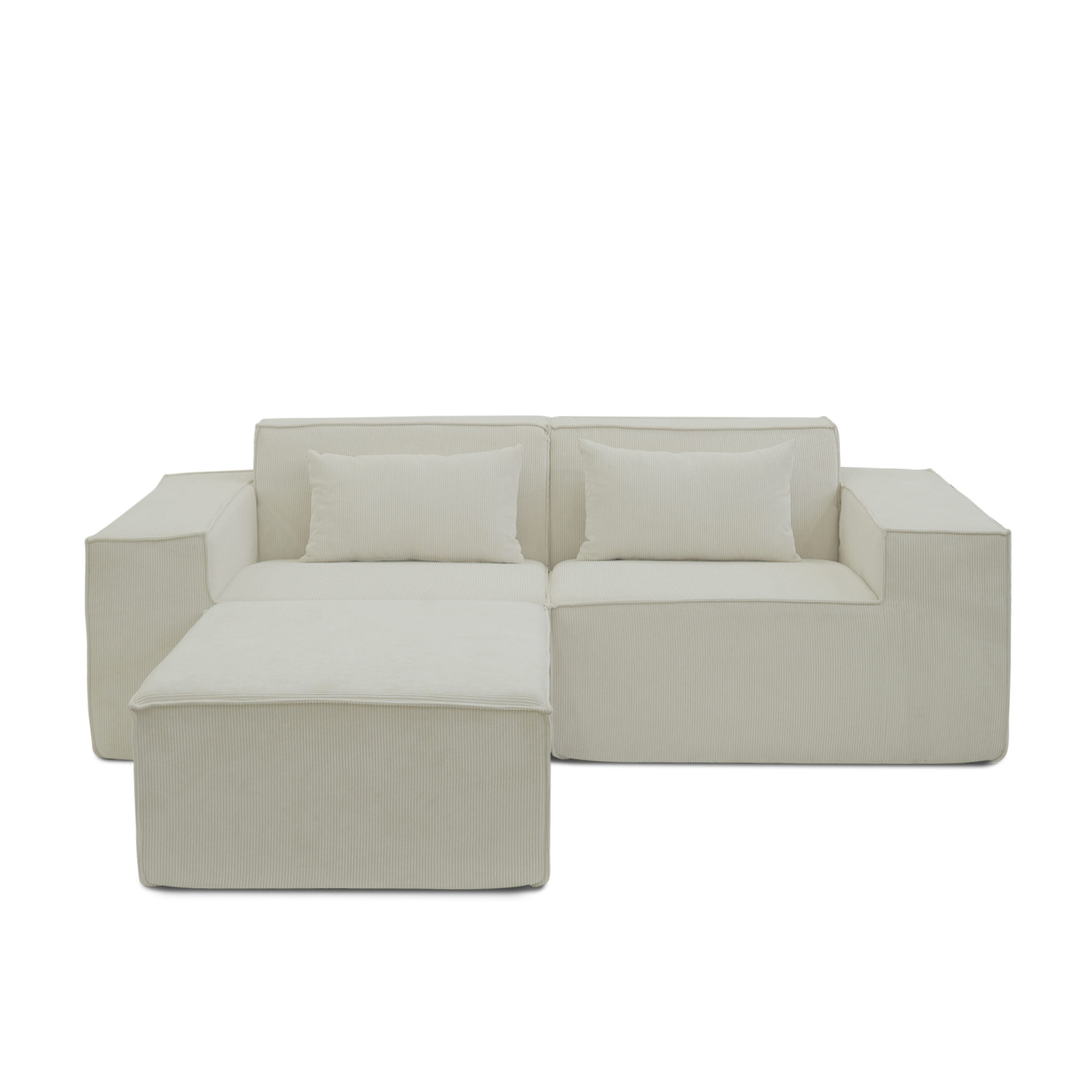 Urban Plus | Corduroy 2-Seater Sofa Leisure Loveseat Set