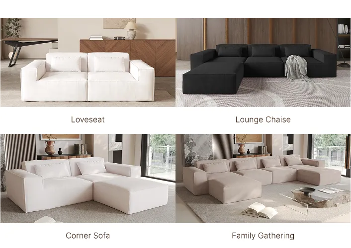 Urban Plus Sectional Sofa Scenes