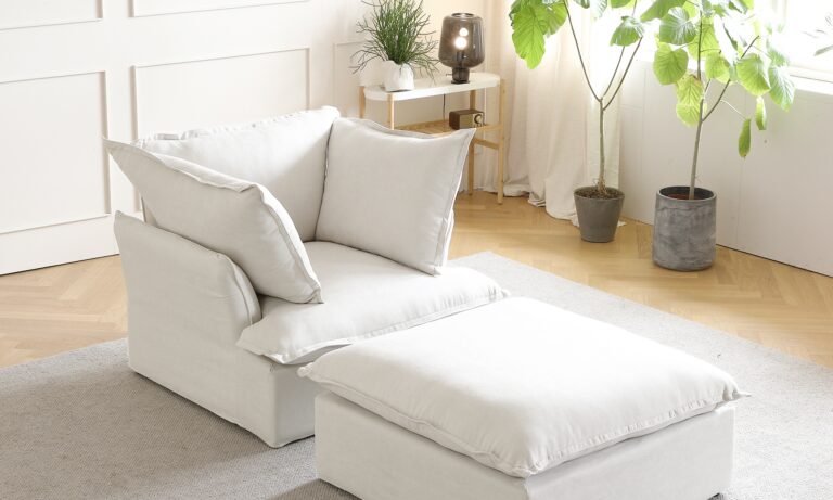 softspot sofa single seater with ottoman