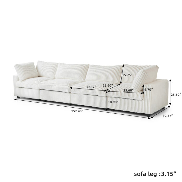 141 bunny sofa 4-seater size