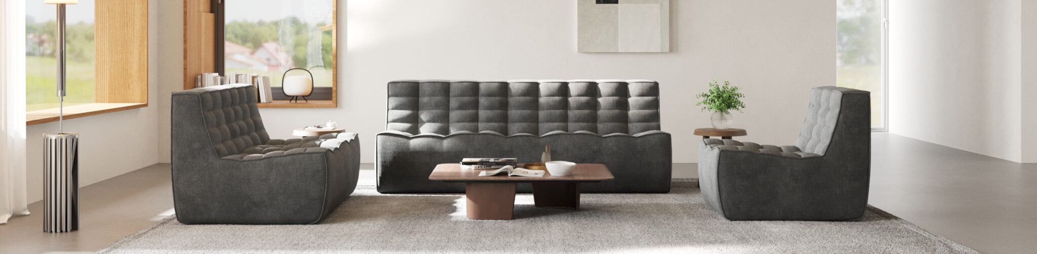 131 tessera floor sofa black banner