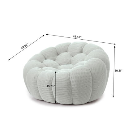 133 single sofa size