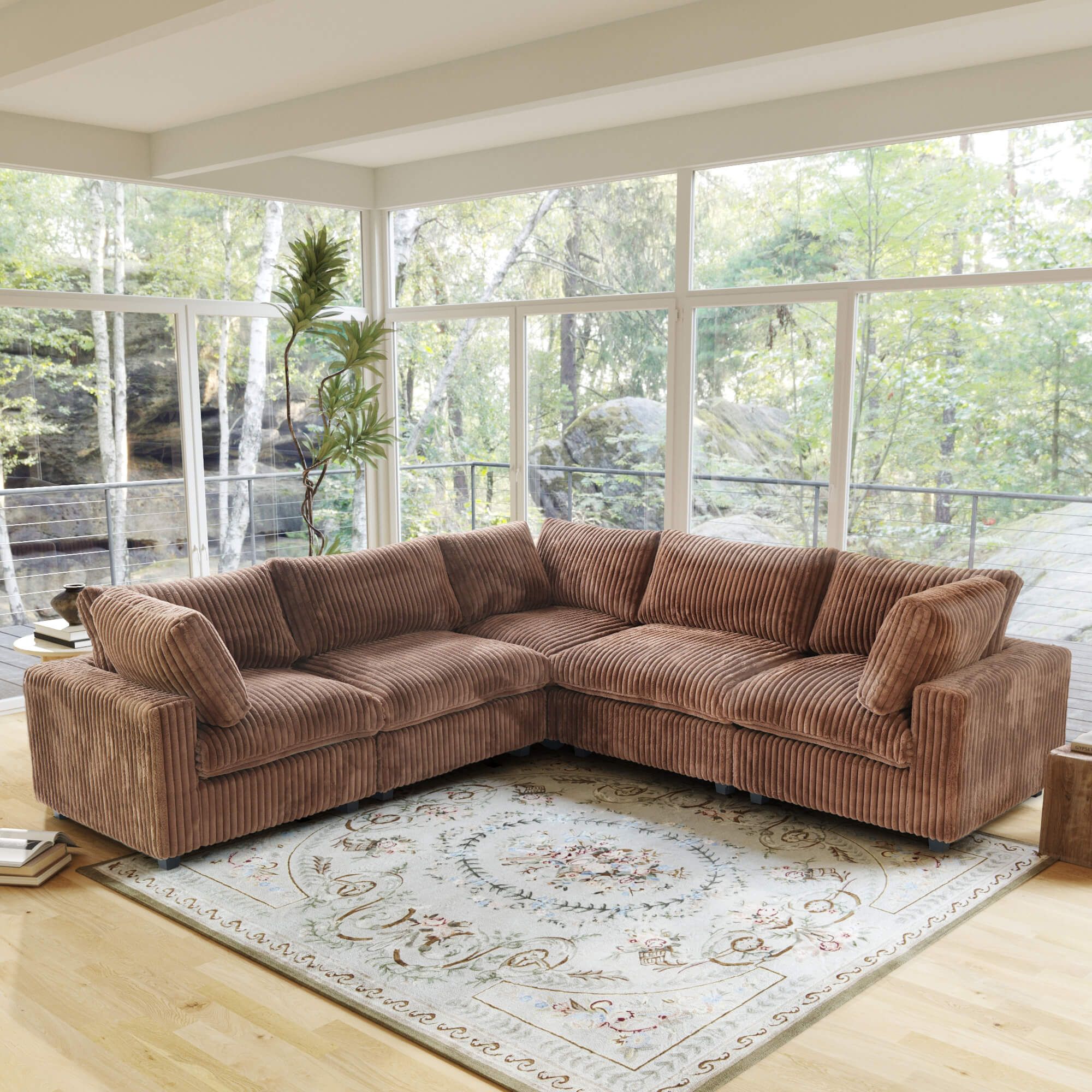 Sky Cloud Pro | Plush Sectional Comfy Corner Couch with Removable Sofa Cover