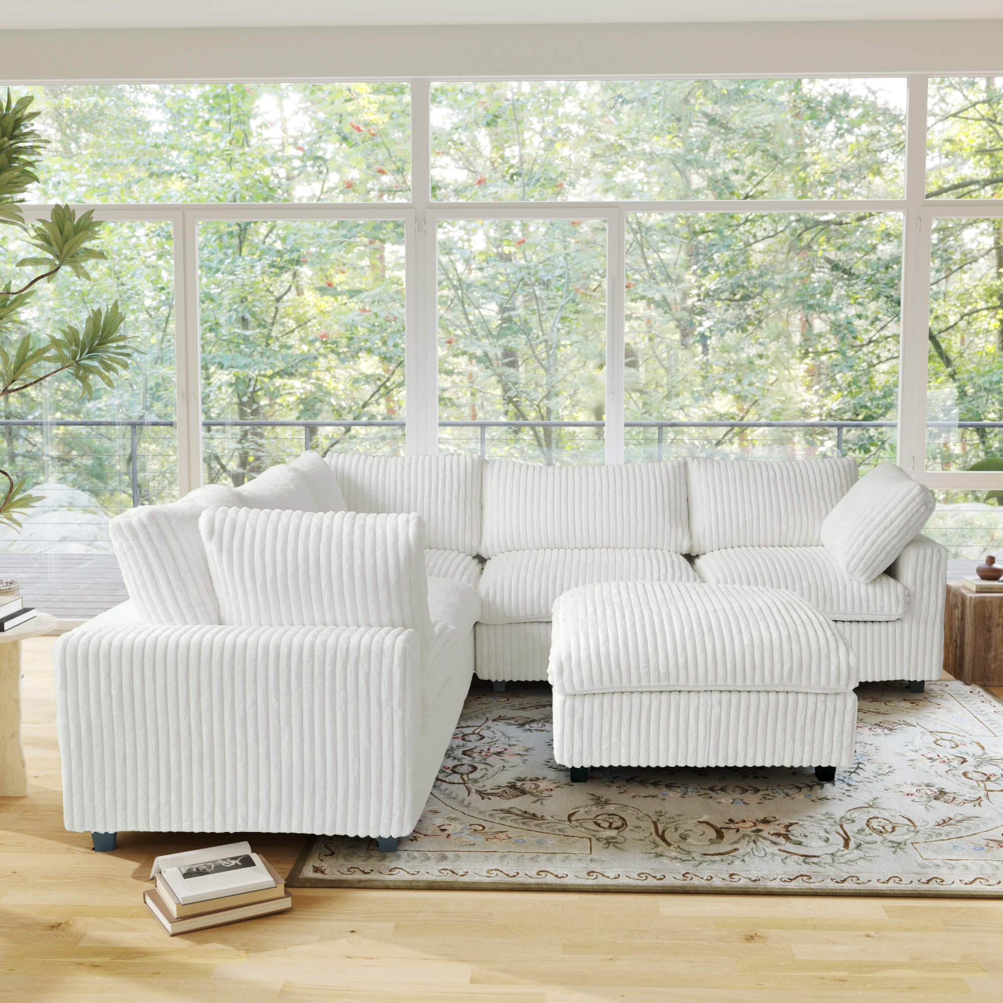 Sky Cloud Pro | Modular Sectional Sofa V-shaped 5-Seater with Removable Cover