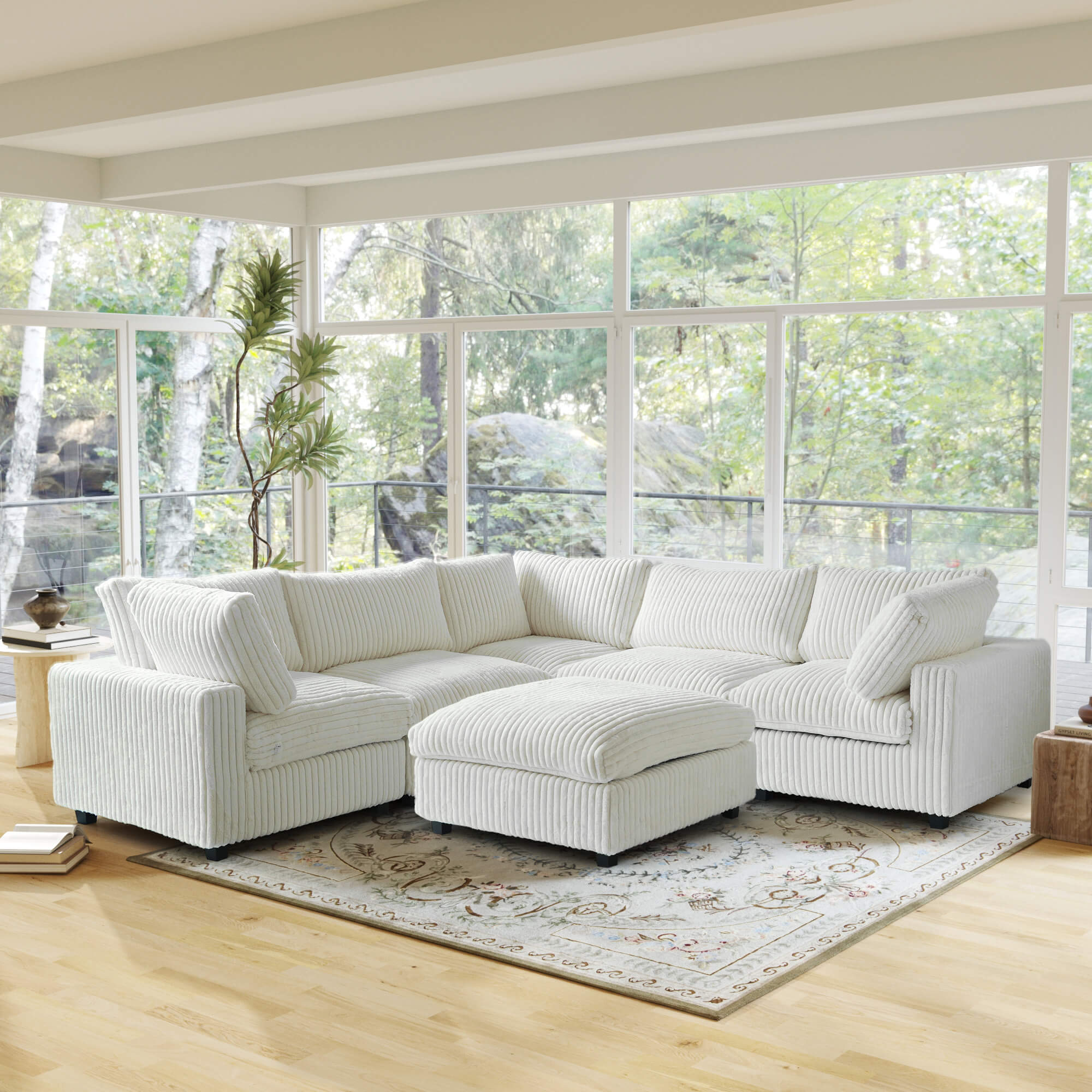 Sky Cloud Pro | Modular Sectional Sofa V-shaped 5-Seater with Removable Cover