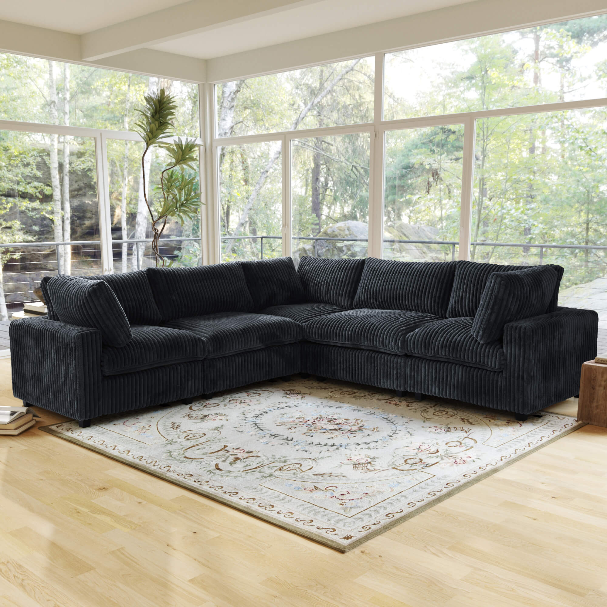 Sky Cloud Pro | Plush Sectional Comfy Corner Couch with Removable Sofa Cover