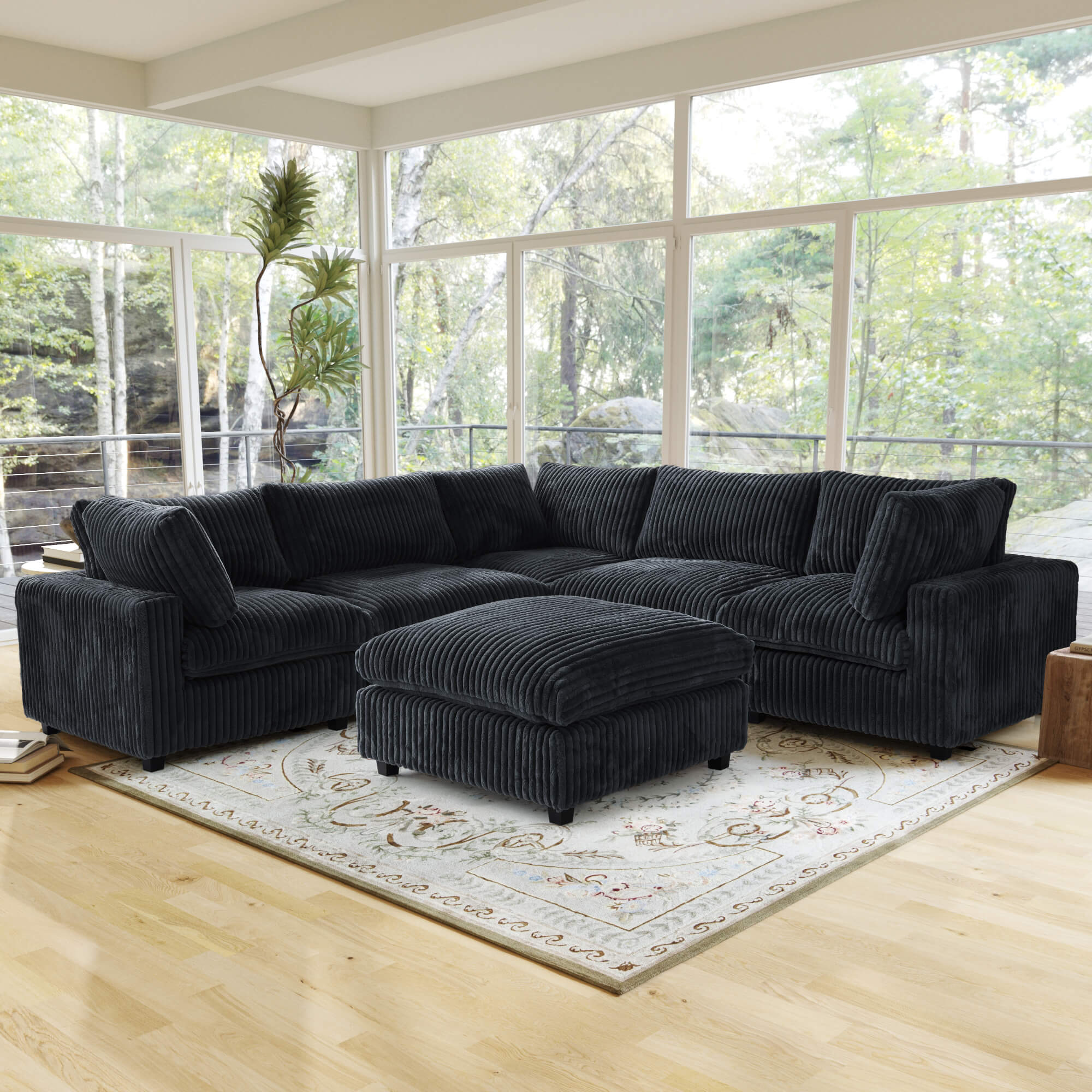 Sky Cloud Pro | Modular Sectional Sofa V-shaped 5-Seater with Removable Cover