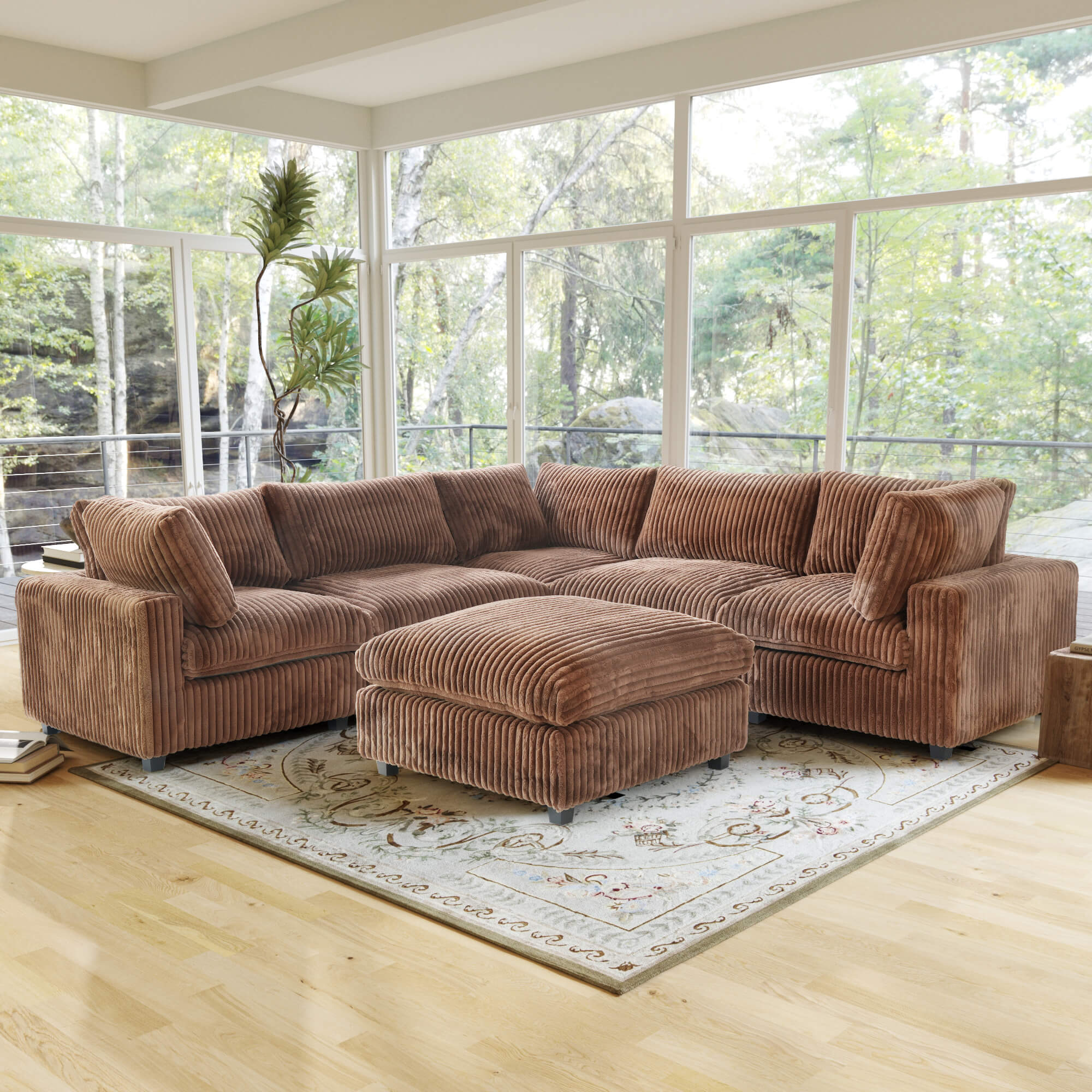 Sky Cloud Pro | Modular Sectional Sofa V-shaped 5-Seater with Removable Cover