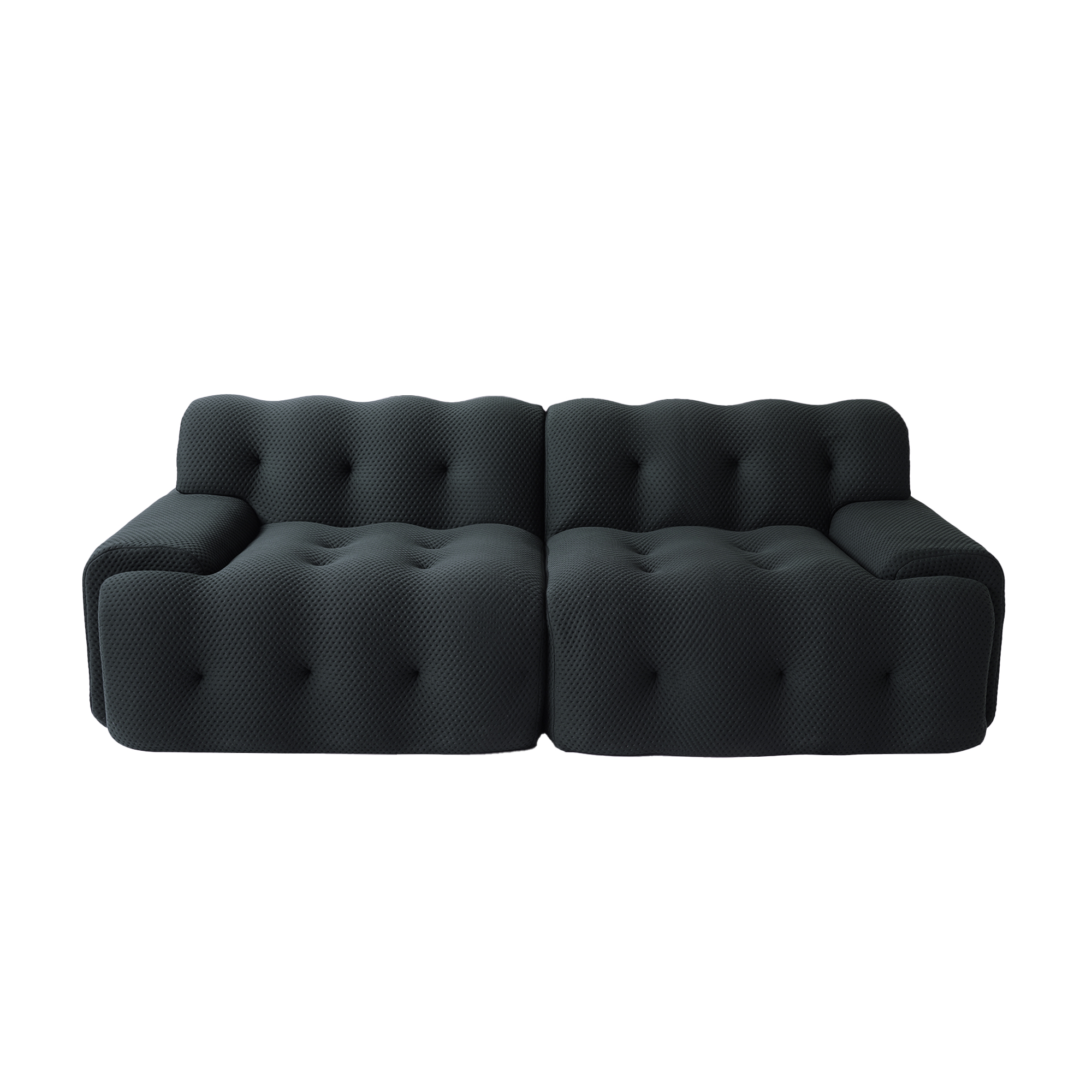 Bubble | Black The Curve Modular 3D Knitted Sofa