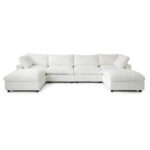Sky Cloud Pro Sectional Sofa | Supportive Comfort Plush Fabric U-Shaped Sectionals 6-Seaters