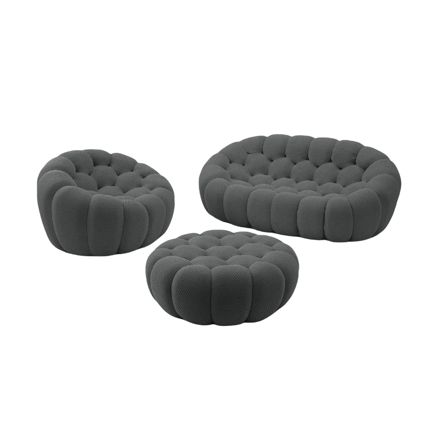 Modular Cozy 3D-Knitted Sofa Sets 3-Seaters