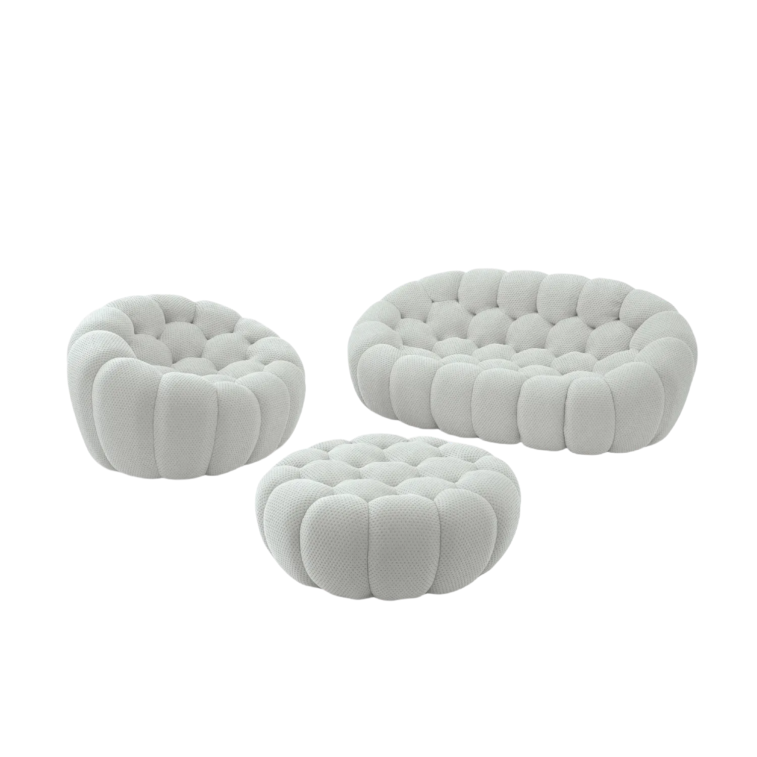 Modular Cozy 3D-Knitted Sofa Sets 3-Seaters