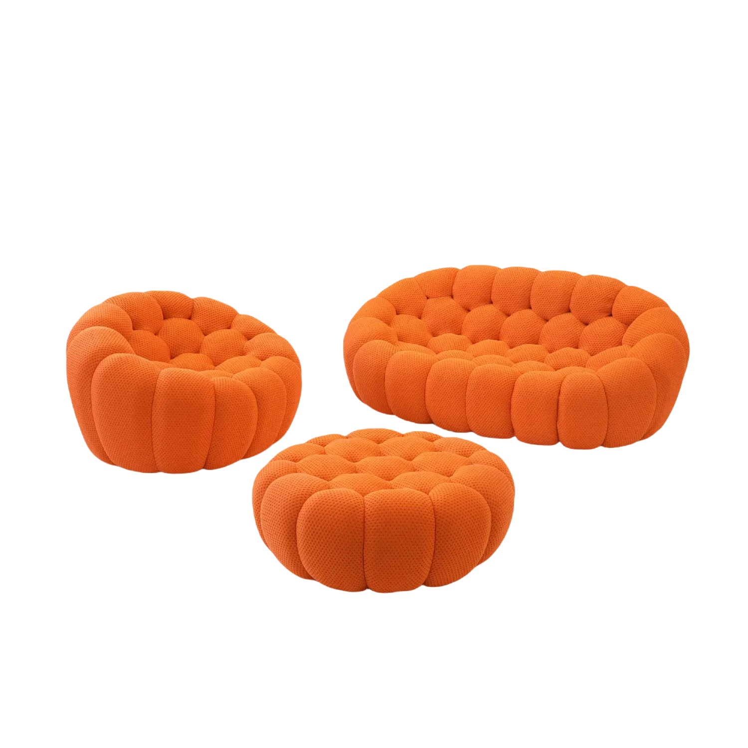 Modular Cozy 3D-Knitted Sofa Sets 3-Seaters