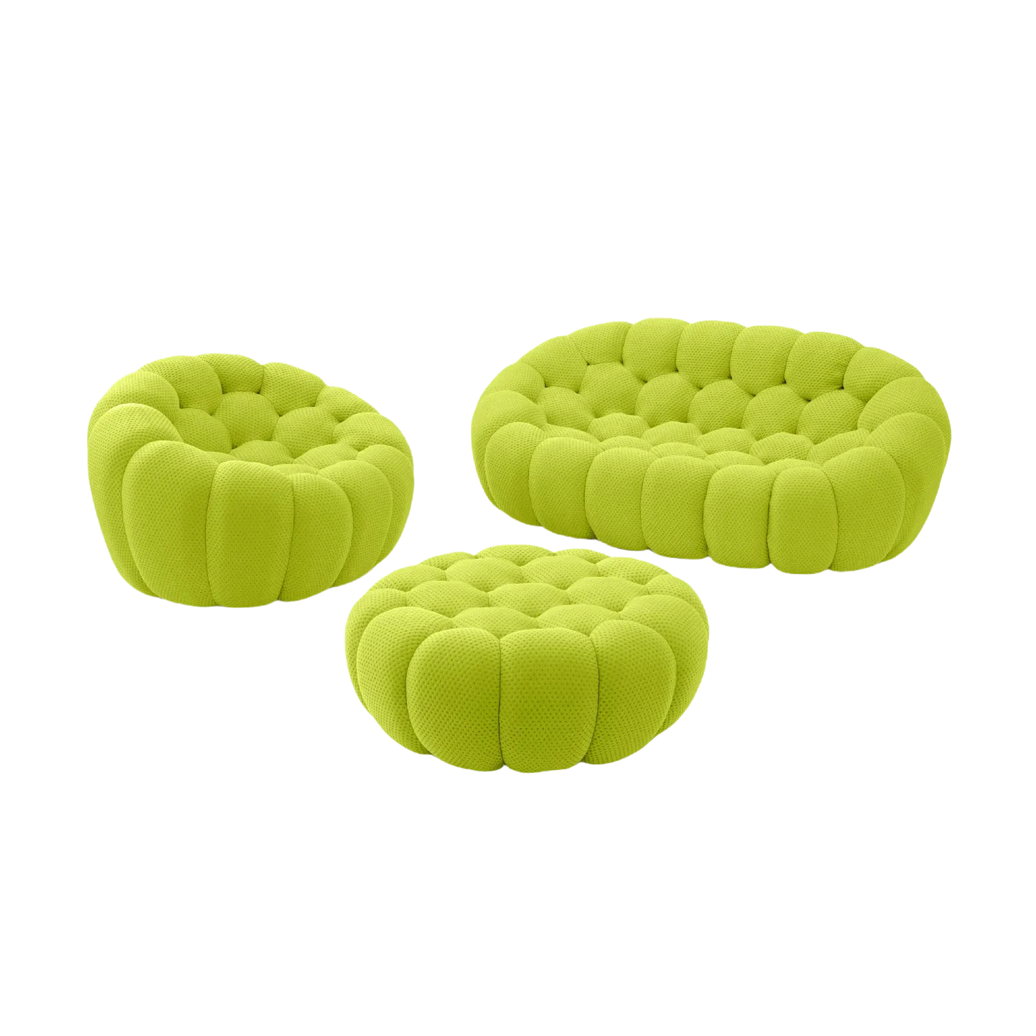 Modular Cozy 3D-Knitted Sofa Sets 3-Seaters