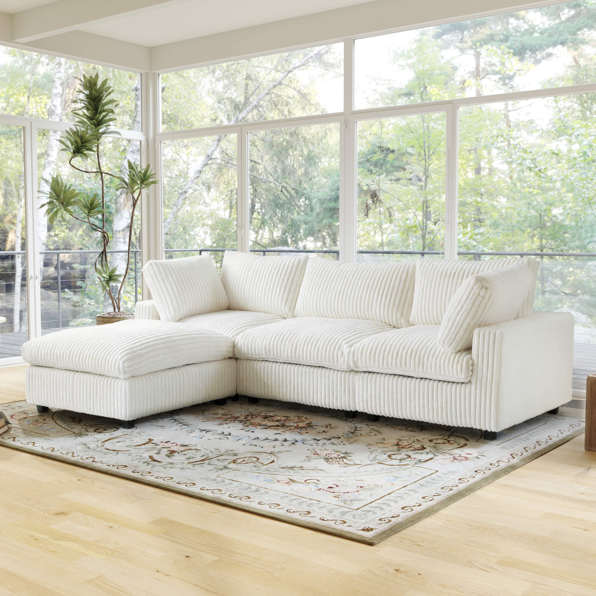 Sky Cloud Pro | Plush Sectional 3-Seater L-Shaped Sofa