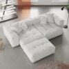 127WE armrest loveseat with ottoman (1)