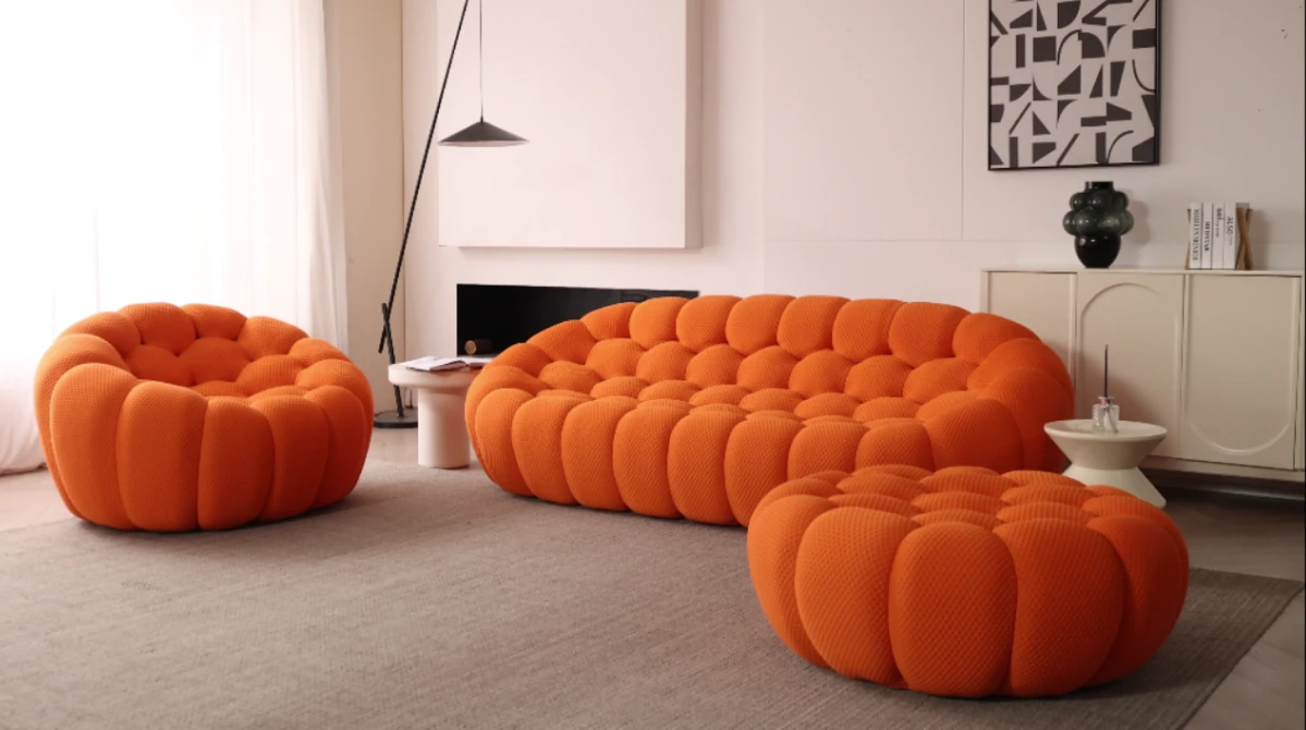 Atunus Home Bubble Armless Sofa 3-seater leisure set