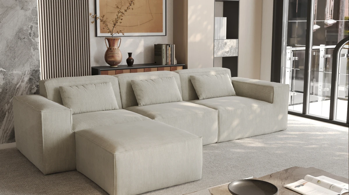 How to decorate around a grey sofa