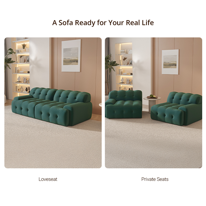 Bubble Modern Armless Sofa Scenes