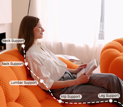 Bubble Armless Sofa​ Ergonomic Design