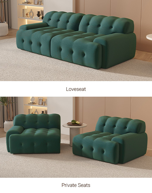 Bubble Modern Armless Sofa Scenes