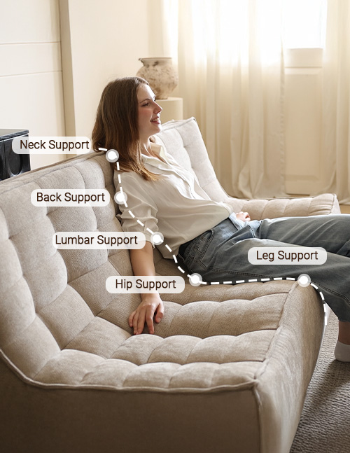 Caterpillar Classic Armless Sofa Ergonomic