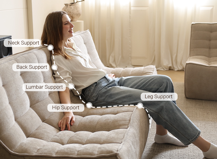 Caterpillar Classic Armless Sofa Ergonomic