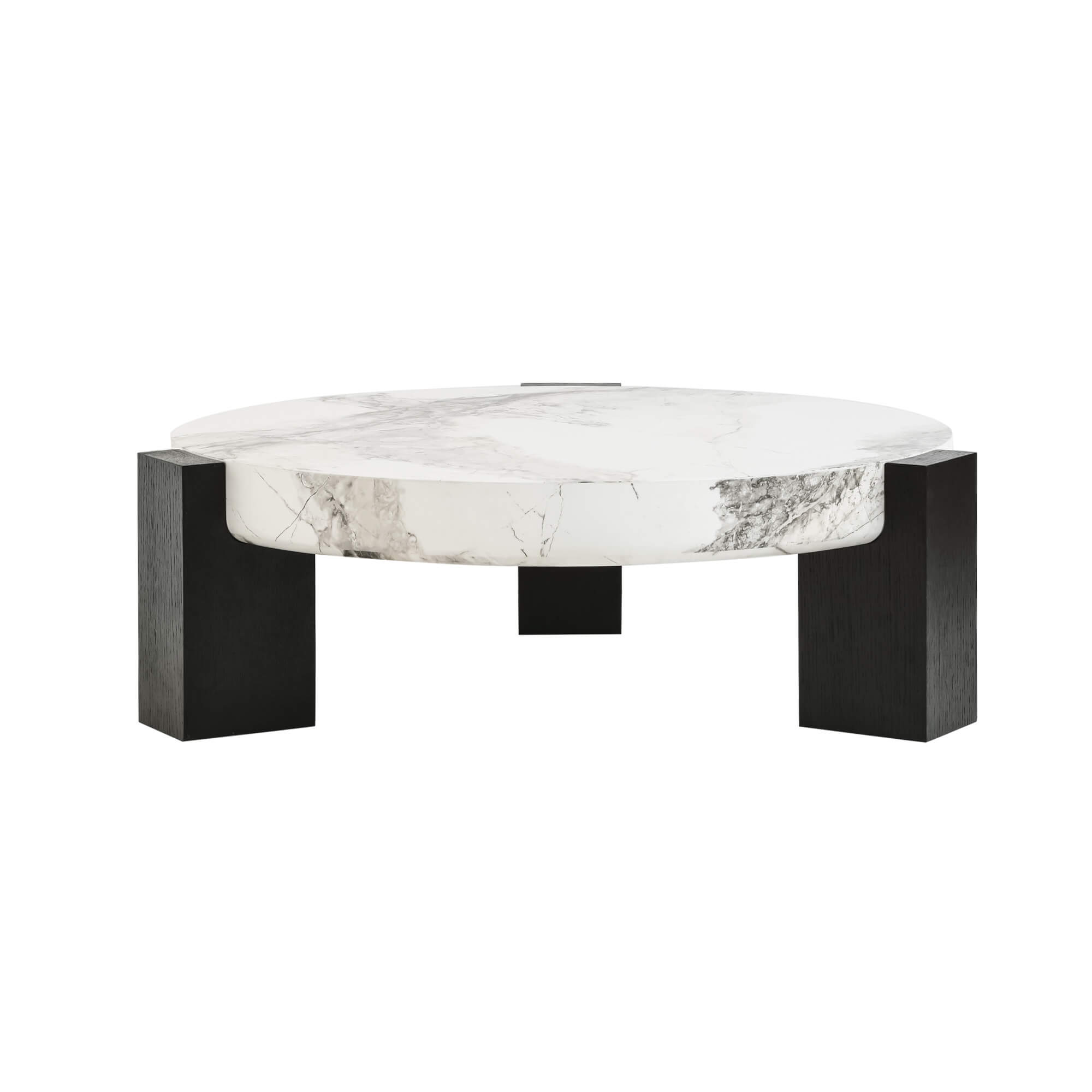 Bianco White Coffee Table with Side Table