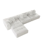 Pixel Classic Modular Sofa | Three Seater Sofa With Ottoman L-Shaped