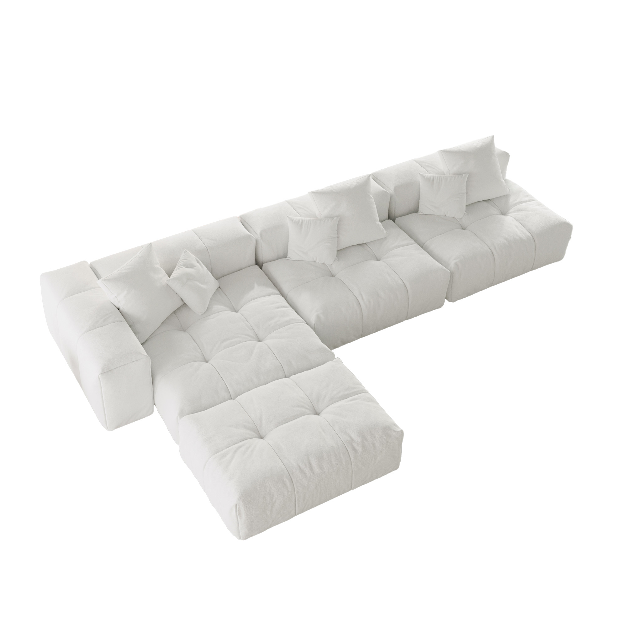 Pixel Classic | Three Seater Sofa With Ottoman L-Shaped