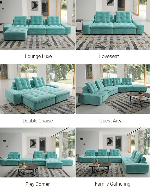 Sky Cloud Adjustable Sofa Scenes