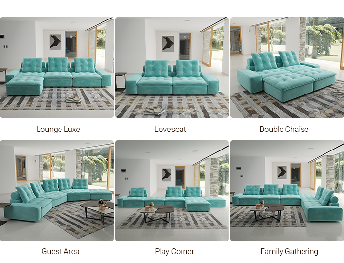 Sky Cloud Adjustable Sofa Scenes