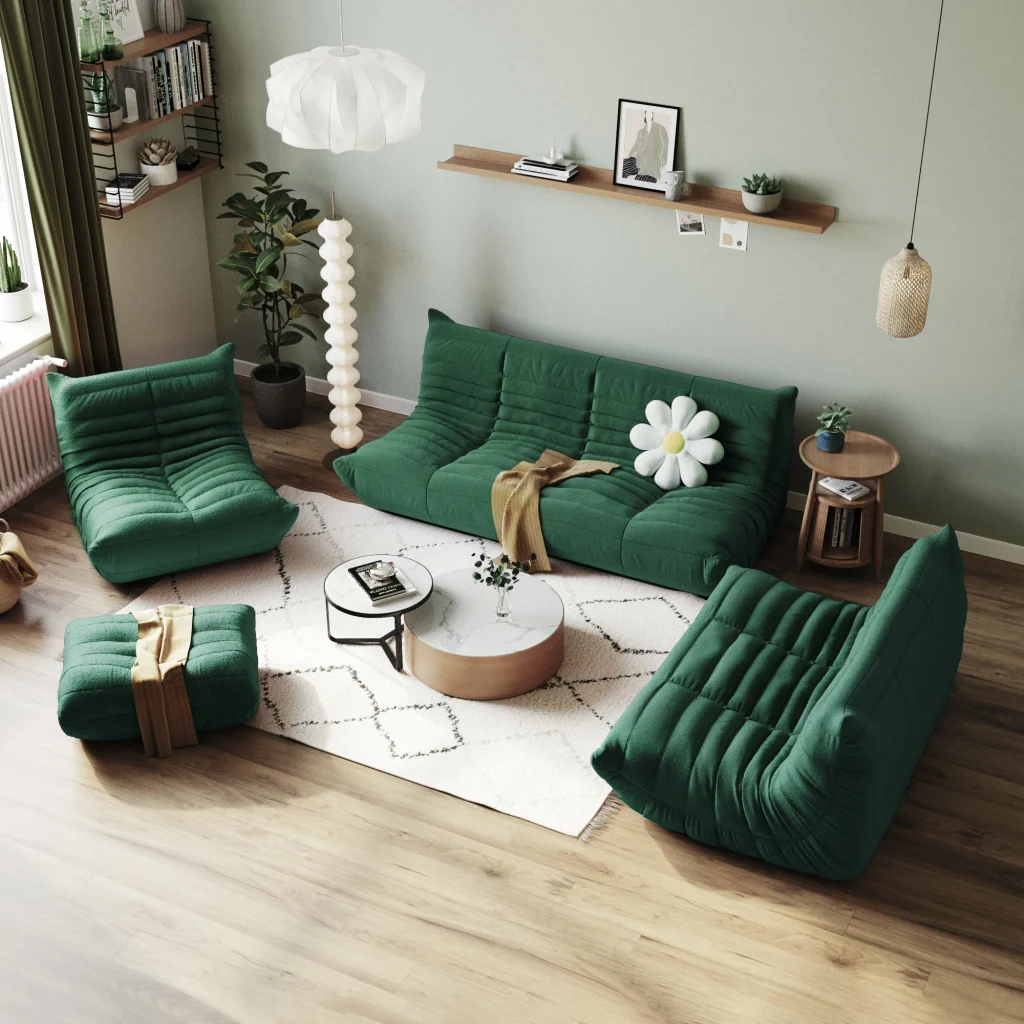 Green Caterpillar Sofa Set