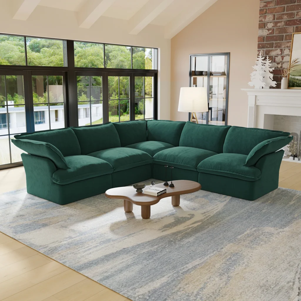 Velvet Sectional Sofa