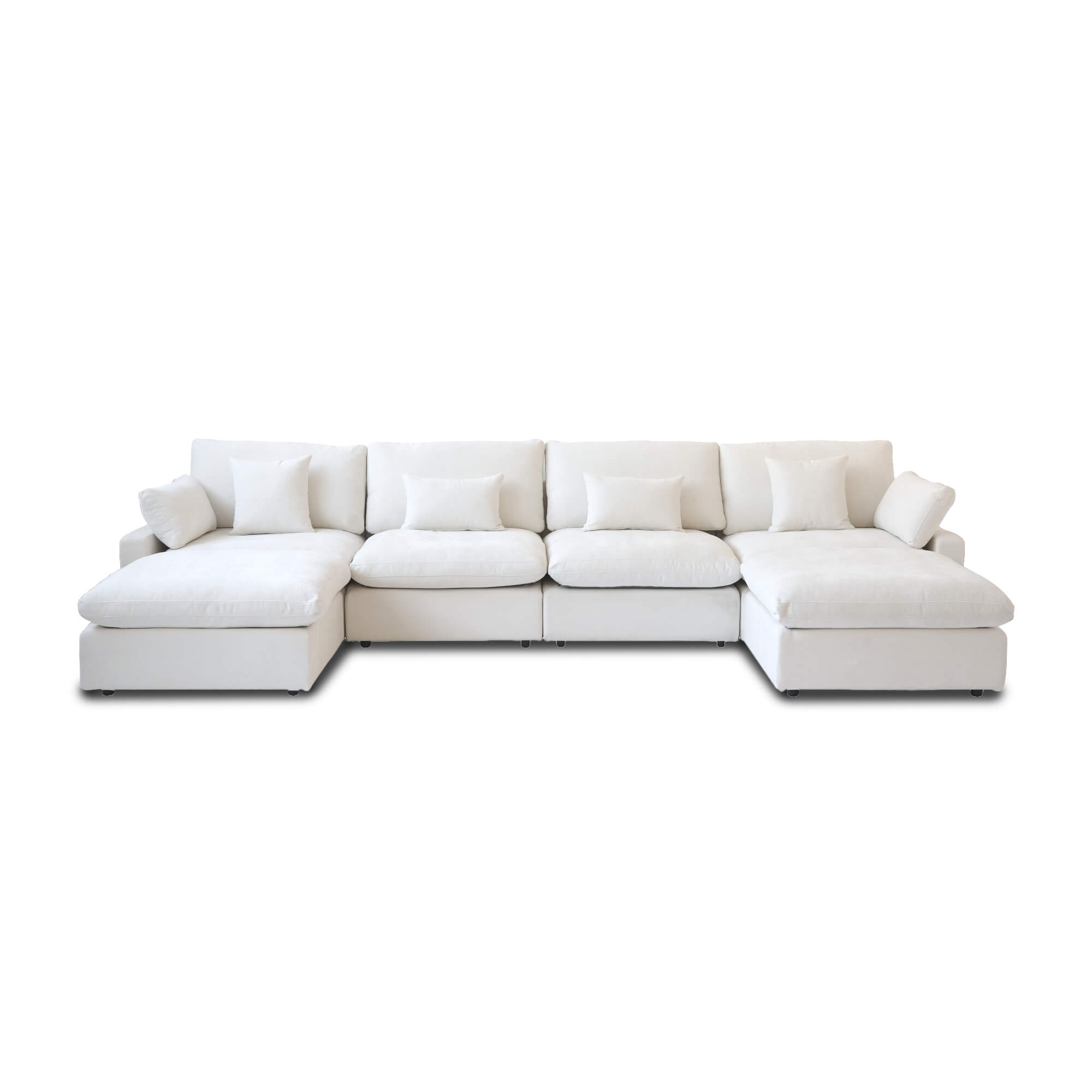 Sky Cloud Slope Washable Sectional 4-Seater U-Shaped Sofa Chaise