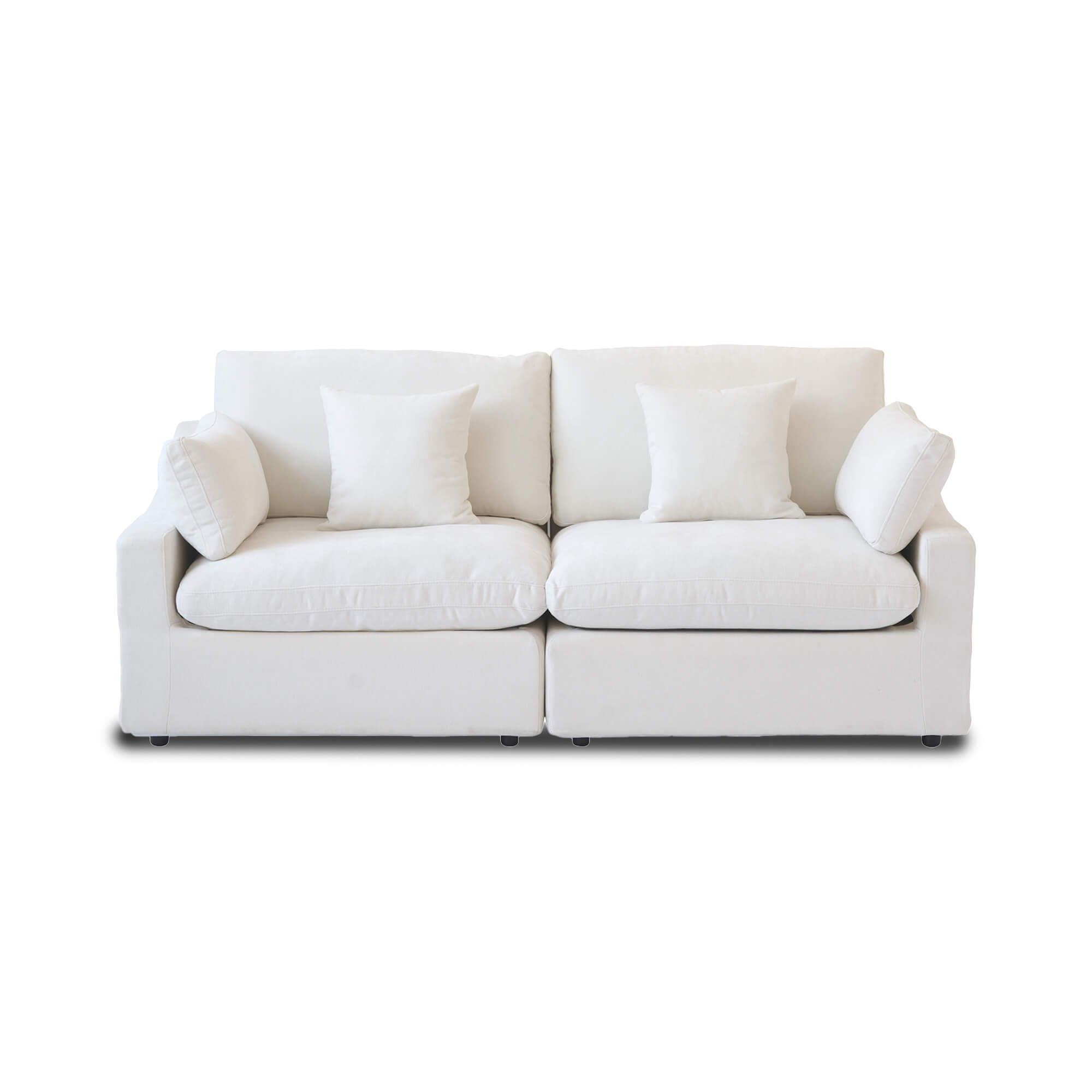 Sky Cloud Slope Loveseat Sectional Sofa with Washable Sofa Cover