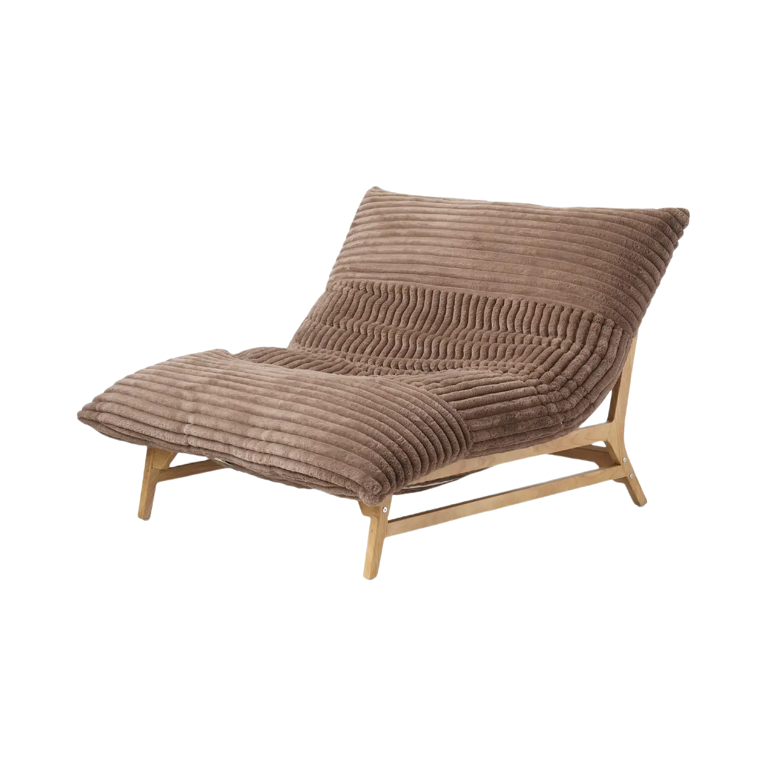 47-Inch Plush Pillow Accent Chair Solid Wood Frame