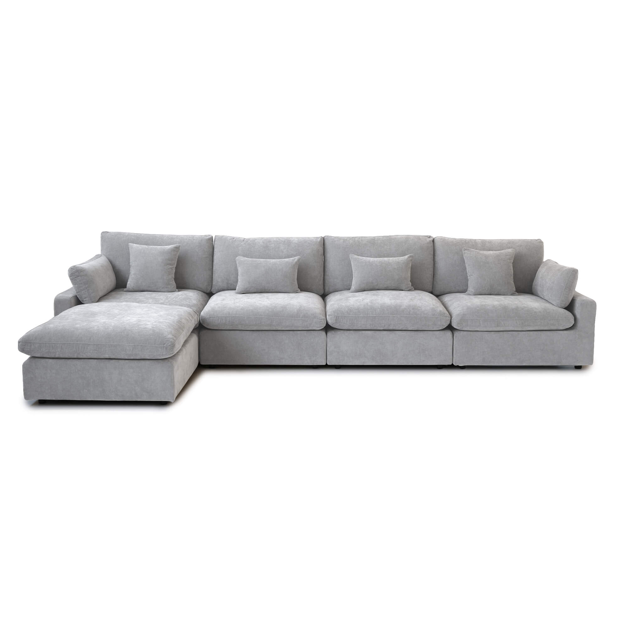 Sky Cloud Slope Washable Sectional 4-Seater L-Shaped Sofa