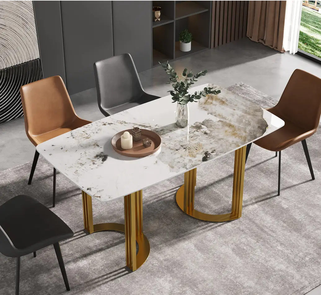 Crown Curved Rectangular Dining Table