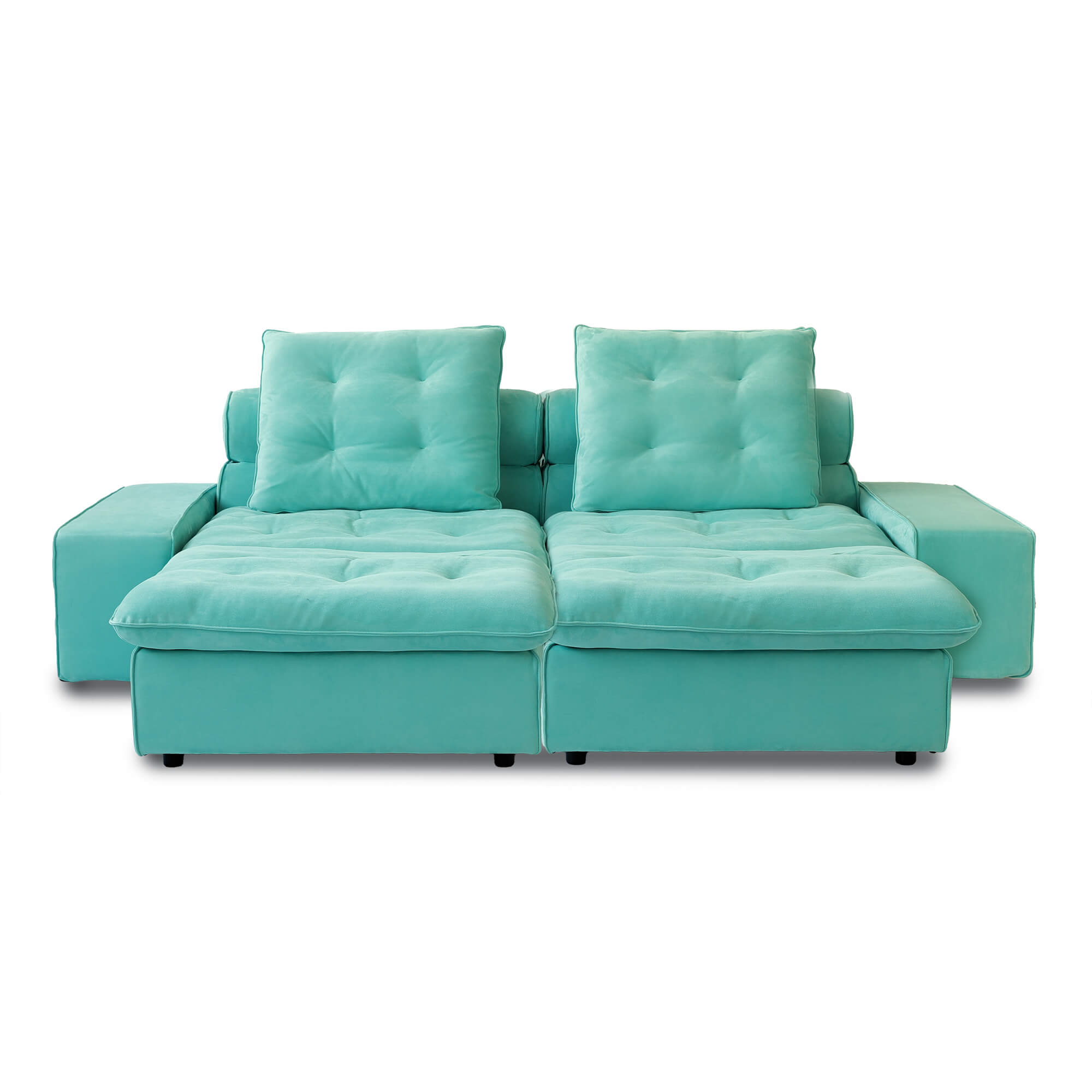 Sky Cloud Deluxe | 102” Adjustable Pet-Friendly Loveseat Double Chaise with Roller Backrest