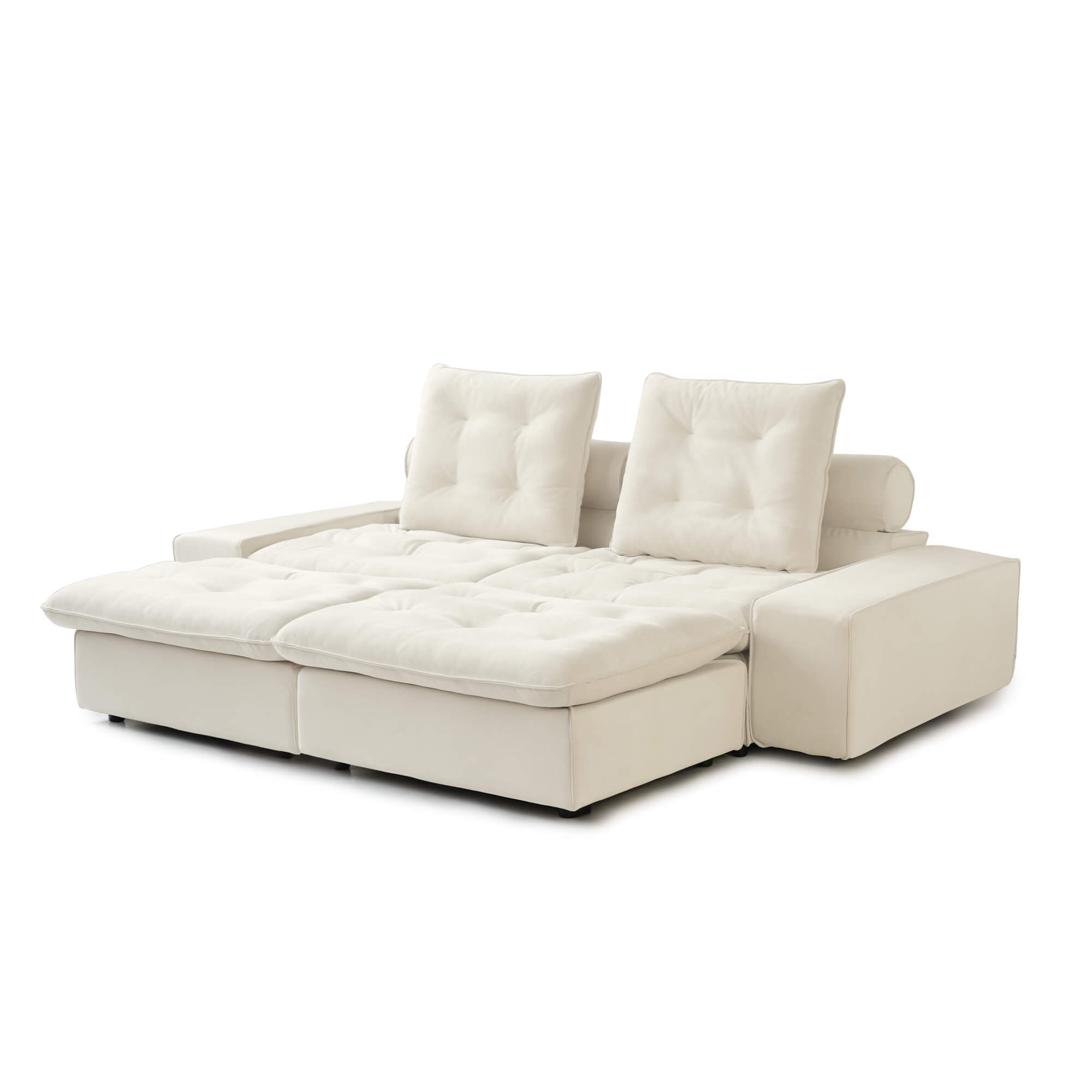 Sky Cloud Deluxe | 102” Adjustable Pet-Friendly Loveseat Double Chaise with Roller Backrest