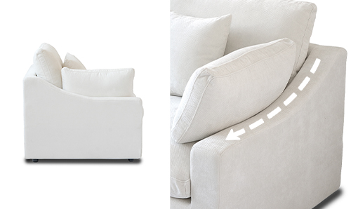 Sky Cloud Classic Sectional Sofa Armrests