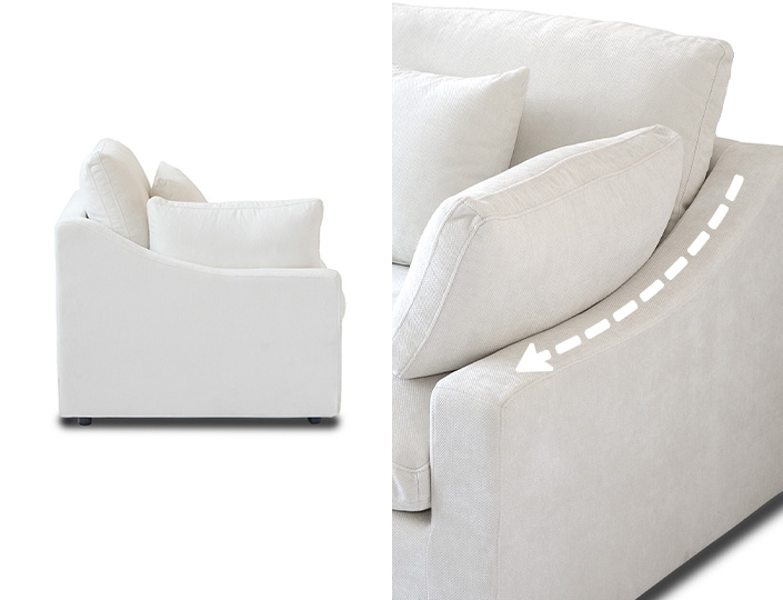 Sky Cloud Classic Sectional Sofa Armrests