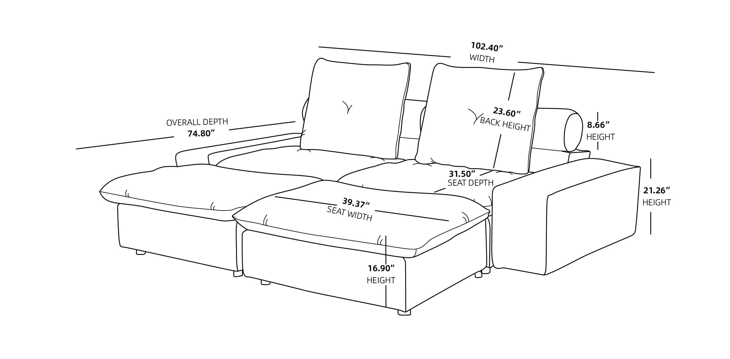 Sky Cloud Deluxe 136 pet-friendly sofa(8)